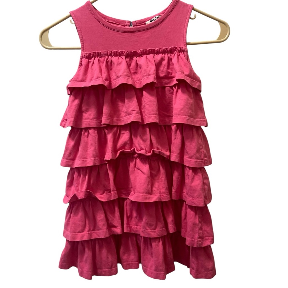 Mini Boden Pink Layered Ruffle Dress - Picture 1 of 3